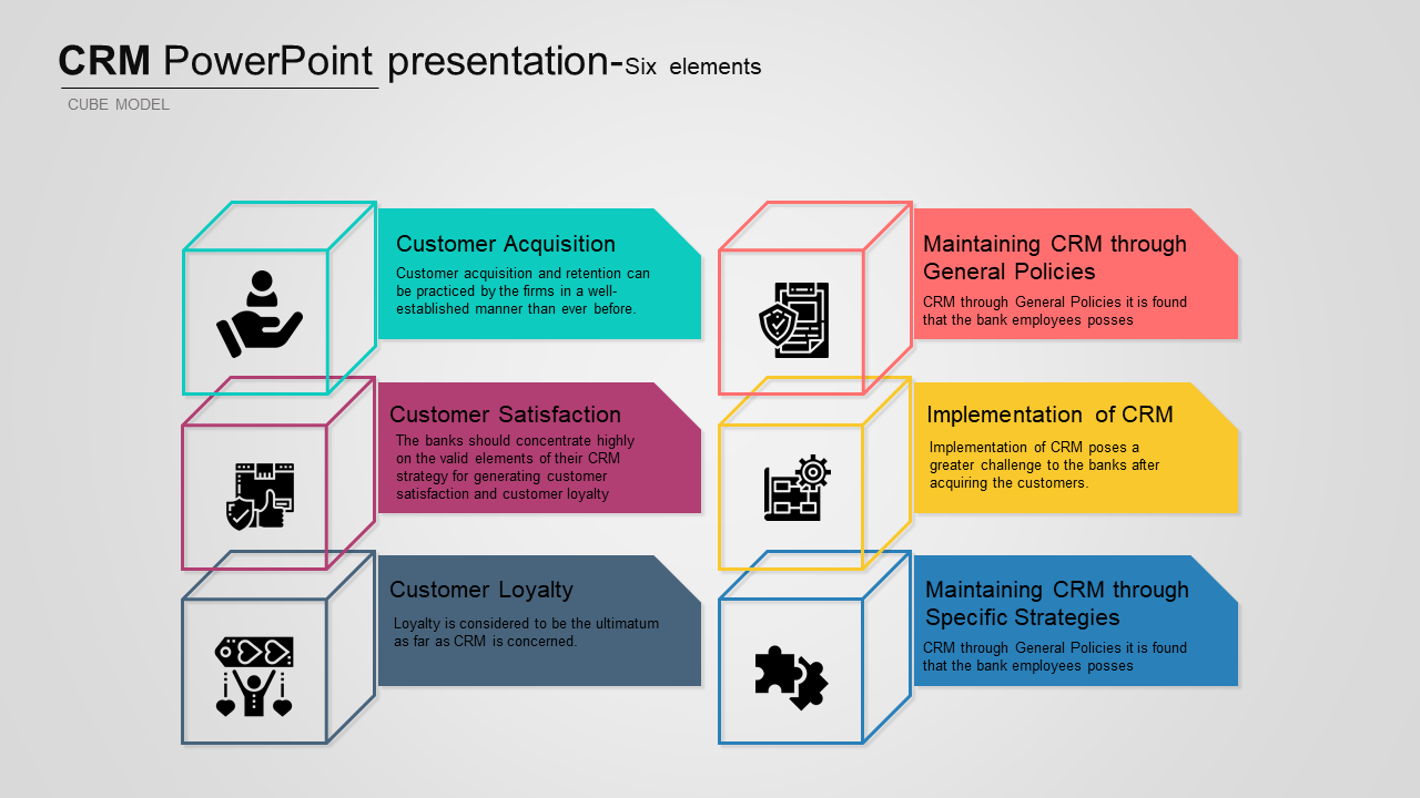 Multicolor CRM PowerPoint Presentation Slide Template